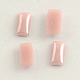 Pearlized Plated Opaque Glass Cabochons PORC-S803-3x7-18-1
