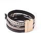 Leather Multi-strand Bracelets BJEW-K119-06G-2