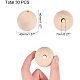 PandaHall Elite 30pcs 40mm Natural Round Wooden Beads Assorted Round Wood Ball Loose Spacer Beads for DIY Jewelry Craft Making Home Decorations Party Decorations WOOD-PH0008-17-3