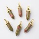 Natural Unakite Double Terminated Pointed Pendants X-G-G902-B17-4