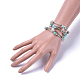 Five Loops Synthetic Turquoise(Dyed) & Natural Amazonite BJEW-JB04488-05-3