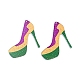 Colgantes de acrílico con forma de zapatos de tacón alto MACR-E002-01-2