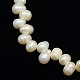 Klasse eine natürliche kultivierte Süßwasserperle Perlen Stränge X-PEAR-L001-B-06-2