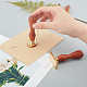 CRASPIRE Wax Seal Stamp Broom Maple Leaf Moon Phase Sealing Wax Stamps 20×30mm Removable Brass Head Sealing Stamp with Wooden Handle for Cards Invitations Gift Wrap AJEW-WH0212-348-5