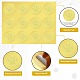 34 foglio di adesivi autoadesivi in lamina d'oro in rilievo DIY-WH0509-004-3