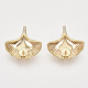 Brass Micro Pave Clear Cubic Zirconia Peg Bails Charms KK-T054-21G-NF-1