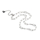 Eisen Büroklammer Kette Halsketten NJEW-JN03051-02-1