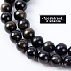 Olycraft Natural Golden Sheen Obsidian Round Beads Strnads G-OC0001-74-3