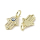 Real 18K Gold Plated Brass Micro Pave Cubic Zirconia Pendants KK-L209-065G-02-2