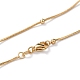Brass Snake Chain Necklaces NJEW-I247-05G-3