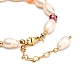 Natural Pearl Beaded Bracelets for Mom Women Girl BJEW-TA00010-5