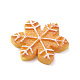 Cabochon decodificati di biscotti natalizi in resina opaca e imitazione plastica RESI-K019-54H-3