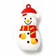クリスマス pvc プラスチック大きなペンダント  雪だるま  ホワイト  56x27.5x23mm  穴：2mm KY-C009-23-1