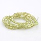 Pearl Luster Plated Faceted Rondelle Glass Beads Strands GLAA-A024A-PL04-2