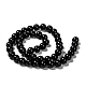 Brins de perles d'obsidienne naturelle sans yeux X-G-K123-06-8mm-2