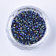 Electroplate Glass Cylinder Beads SEED-Q036-01A-K01-2