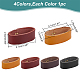WADORN 4Pcs 4 Colors Cowhide Leather Loop Keepers FIND-WR0010-63-2