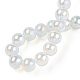 Chapelets de perles en verre d'imitation jade électrolytique GLAA-T032-J8mm-AB02-5