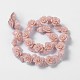 Rosa abalorios de resina de flores X-RESI-G004-8-2