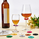 Benecreat 60 pz 12 colori feltro ciondoli in vetro di vino AJEW-BC0003-09-6