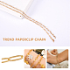 SUNNYCLUE 32Feet/10m Gold Paperclip Chains Link Spool Bulk Necklace Width 2.6mm for Women Jewelry Necklace Bracelet Pendant Making CHC-SC0001-01D-G-6