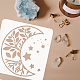 FINGERINSPIRE 3 Pcs Tree of Life Stencil 30x30cm Moon Phase Stencil Plastic Moon Star Stencil Reusable Tree Moon Pattern Stencils for Painting on Wood DIY-WH0172-668-3