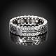 女性のための絶妙な真鍮チェコラインストーンの指輪  プラチナ  usサイズ7（17.3mm） RJEW-BB02112-7-2