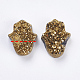Galvanische natürliche druzy Achat Perlen X-G-E400-01-B07-3
