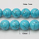 Chapelets de perles en turquoise synthétique TURQ-H038-10mm-XXS09-2