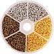 PandaHall Elite 3 Mixed Color about 2400pcs Oval Iron Jump Rings Jewelry Findings for DIY Craft Jewelry Making Supplies(Close But Unsoldered) IFIN-PH0023-41-1