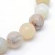 Brins de perles d'amazonite de fleurs naturelles rondes G-R345-4mm-17-3