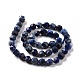 Pierre naturelle facettée brins de perles de lapis-lazuli G-J331-25-8mm-01-2