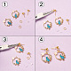 Cheriswelry 48pcs 12 colgantes de rhinestone de cristal de aleación de estilo ENAM-CW0001-18-4