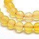 Gefärbt natürliche Achat facettierte runde Perlen-Stränge G-E267-05-2