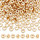 UNICRAFTALE About 200 Pcs 4mm Flat Round Beads 202 Stainless Steel Spacer Beads Hole 1.5mm Disc Real 18K Gold Plated Threading Beads Bracelet Loose Beads for DIY Bracelet Necklace Jewelry Making STAS-UN0036-16B-1
