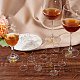 NBEADS 24 Pcs Flat Round Wine Glass Charms AJEW-AB00074-4