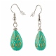 Teardrop Plating Acrylic Beads Dangle Earrings for Girl Women EJEW-JE04679-03-4