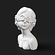 Girl Bust Resin Necklace Display Stands ODIS-A012-05A-3
