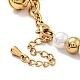 201 Stainless Steel Bell Charms Bracelet BJEW-A126-02G-3