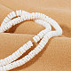 DIYブレスレットの製作  染色されていない白いシェルビーズ連売りと弾性水晶の線  バリーウッド  6~6.5x2~4mm  穴：1mm DIY-PH0025-96-5