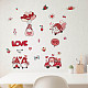 8 foglio 8 stili adesivi murali impermeabili in pvc per san valentino DIY-WH0345-065-6