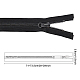 Benecreat 4pcs #8 73 cm/28 Zoll Trennjacke Reißverschluss schwarzer Metallreißverschluss mit Rotgusszähnen Legierung Y-Zähne Reißverschluss für Mäntel FIND-WH0056-61B-2