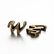 Tibetan Style Antique Bronze Plated Alloy Letter Slide Charms PALLOY-J542-W-NF-1