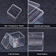 Benecreat 18 paquet carré de conteneurs de stockage de perles en plastique haute transparence boîte pour fournitures de beauté CON-BC0004-10-5