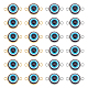 Unicraftale 60 pcs 2 couleurs mauvais œil connecteur breloques en résine bleue œil lien breloques avec 304 doubles boucles en acier inoxydable 13.5 mm connecteur pendentifs boucle d'oreille pendentifs bracelet pendentifs pour la fabrication de bijoux FIND-UN0001-59-1