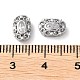 Perles ovales en argent sterling rhodié 925 évidées STER-D005-03P-3