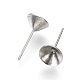 Accessoires de puces d'oreilles en 304 acier inoxydable STAS-I097-006E-P-1