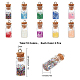 SUNNYCLUE 1 Box 20Pcs 10 Colors Glass Bottle Charms Transparent Mini Wishing Bottle Wish Pendants Colorful Rhinestone Sequins Cork Stopper for Jewelry Making Charms Bracelets Findings GLAA-SC0001-59-2