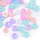 Tapas de abalorios de perlas de imitación de resina X-RESI-N036-02A-1
