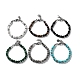 Bracelets de perles rondes en pierres précieuses naturelles et synthétiques mélangées BJEW-Q777-04-1